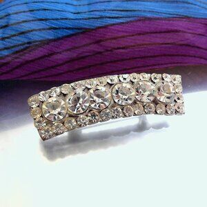 1930s Art Deco Austrian Crystal Antique Bar Pin